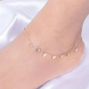 Rose Gold Jadau Anklet